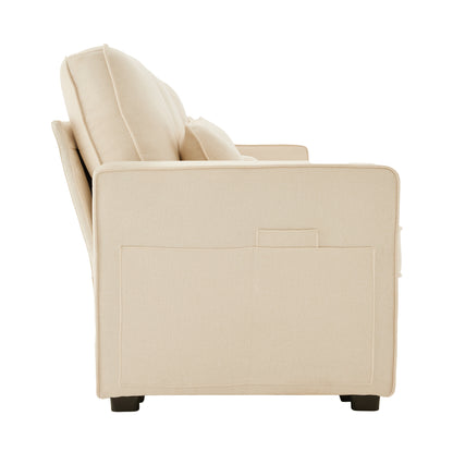 Canapé 4 Places avec Console Centrale – Porte-Gobelets & Recharge USB – Design Moderne