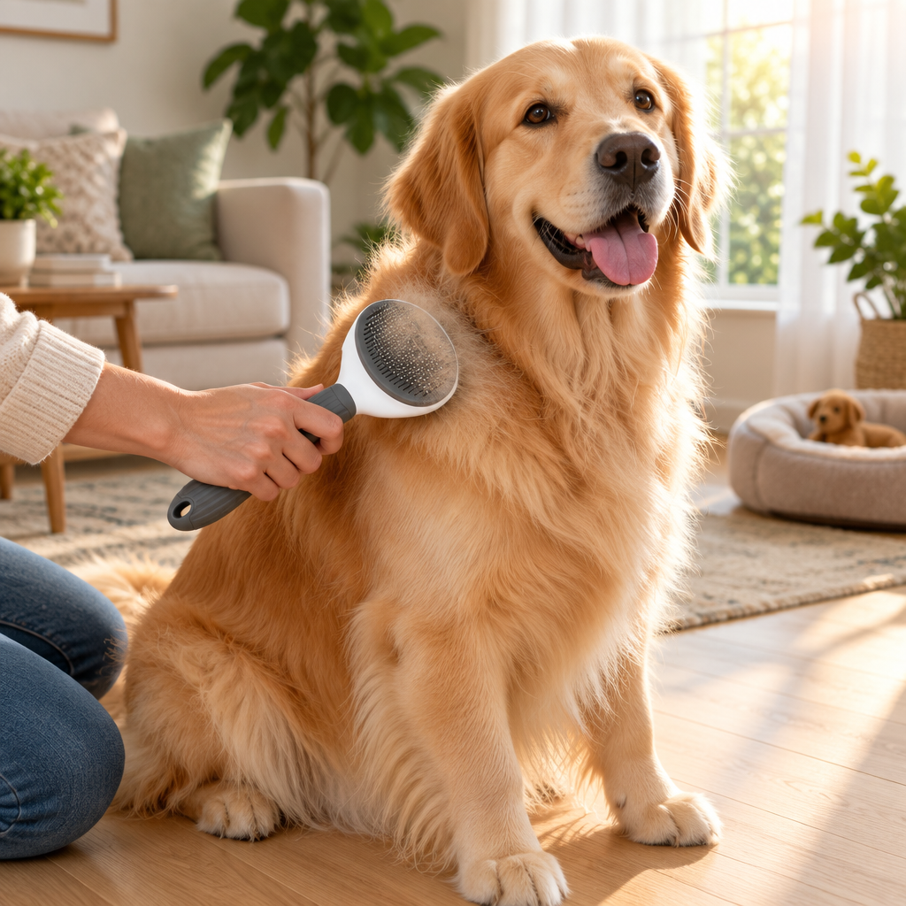 Self-Cleaning Pet Grooming Brush