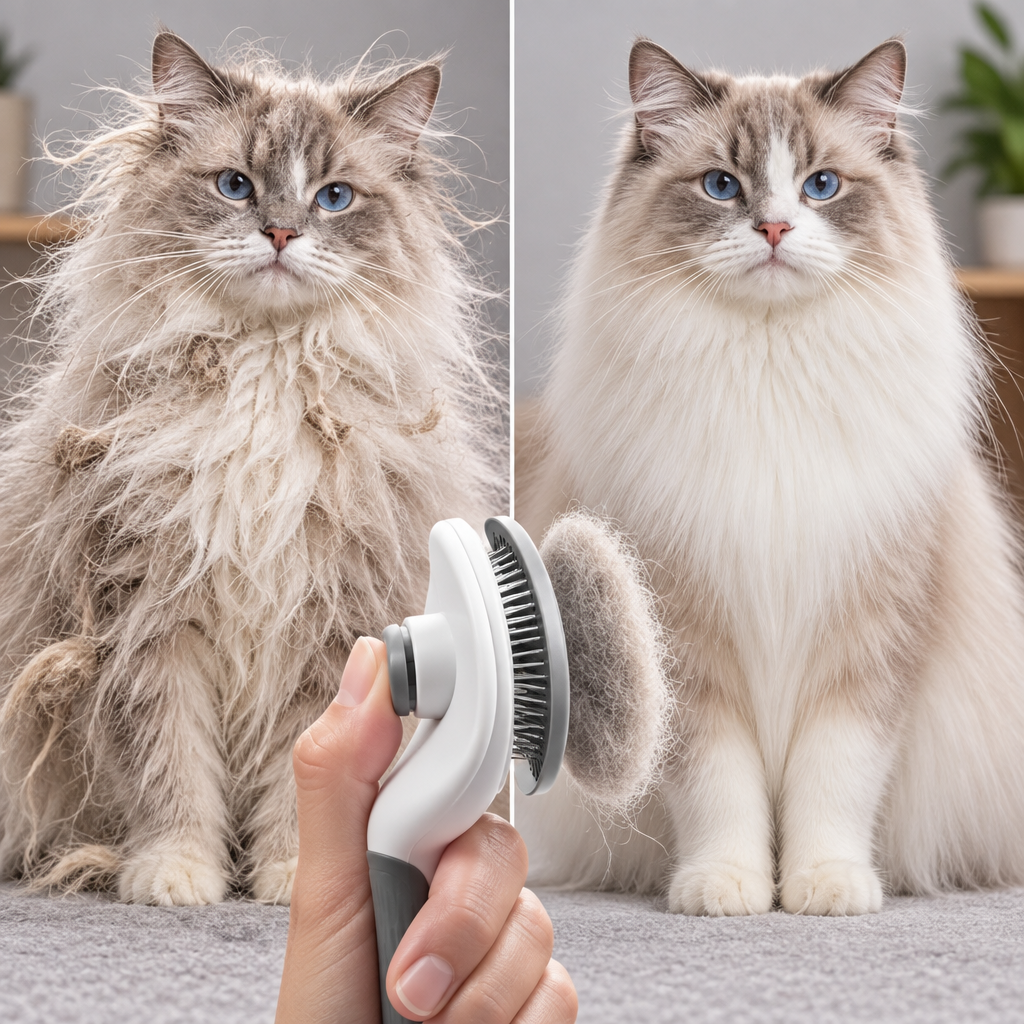 Self-Cleaning Pet Grooming Brush